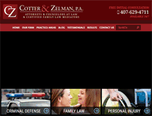 Tablet Screenshot of cotterandzelman.com